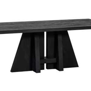 Hoorns Černý dřevěný jídelní stůl Anka 180 x 100 cm  - Výška75 cm- Šířka 180 cm