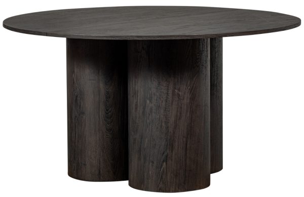 Hoorns Tmavě hnědý jídelní stůl Nooah 140 cm  - Výška75 cm- Průměr 140 cm