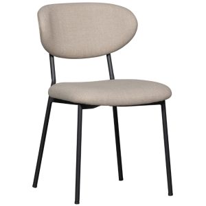 Hoorns Béžová čalouněná jídelní židle Kiel  - Výška79 cm- Šířka 47 cm