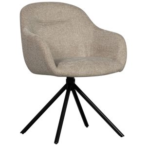 Hoorns Béžová čalouněná jídelní židle Garak  - Výška80 cm- Šířka 56 cm