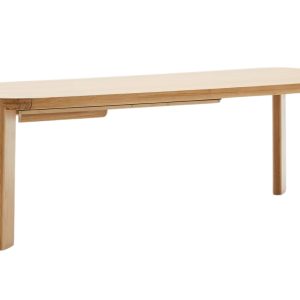 Dubový rozkládací jídelní stůl Kave Home Jondal 240/320 x 100 cm  - Výška77 cm- Šířka 240/320 cm