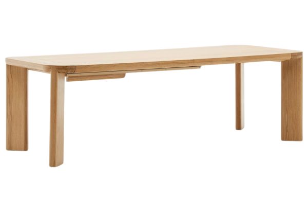 Dubový rozkládací jídelní stůl Kave Home Jondal 240/320 x 100 cm  - Výška77 cm- Šířka 240/320 cm