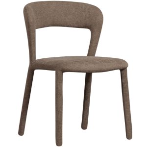 Hoorns Hnědošedá čalouněná jídelní židle Elbon  - Výška76 cm- Šířka 51 cm