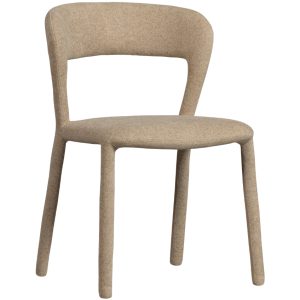 Hoorns Béžová čalouněná jídelní židle Elbon  - Výška76 cm- Šířka 51 cm