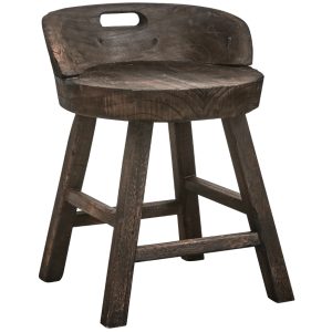 Hoorns Hnědá dřevěná stolička Rosa 43 cm  - Výška57 cm- Šířka 43 cm