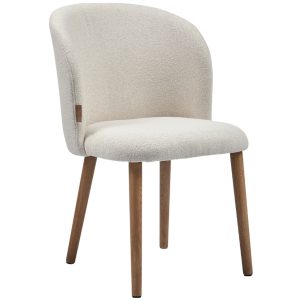 Hoorns Krémově bílá čalouněná jídelní židle Adika  - Výška80 cm- Šířka 53 cm