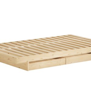 Dřevěná jednolůžková postel Karup Design Kanso 90 x 200 cm s úložným prostorem  - Výška25 cm- Šířka 92 cm