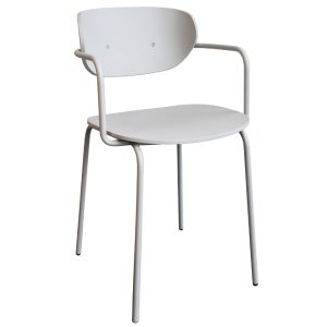 Světle šedá jídelní židle Hübsch Arch  - Výška82 cm- Šířka 48 cm