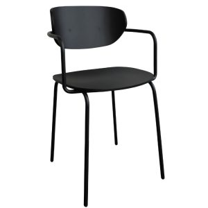 Černá jídelní židle Hübsch Arch  - Výška82 cm- Šířka 48 cm
