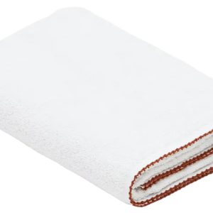 Bílý bavlněný ručník Kave Home Sinami 90 x 150 cm  - Délka150 cm- Šířka 90 cm