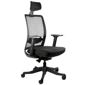 Office 360 Černá kancelářská židle Angie  - Výška111-125 cm- Šířka 65 cm