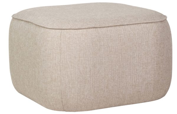 Béžový čalouněný puf Hübsch Cube 57 x 57 cm  - Výška39 cm- Čalounění Polyester