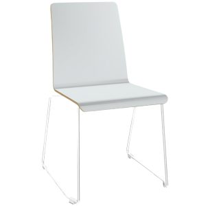 Narbutas Bílá konferenční židle MOON Wood  - Výška88