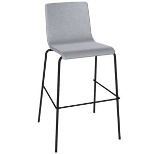Narbutas Šedá čalouněná barová židle MOON 77 cm  - Výška103 cm- Šířka 47 cm