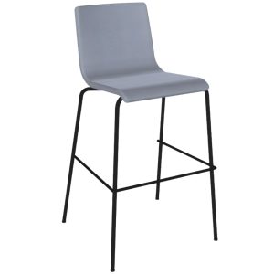 Narbutas Modrošedá čalouněná barová židle MOON 77 cm  - Výška103 cm- Šířka 47 cm