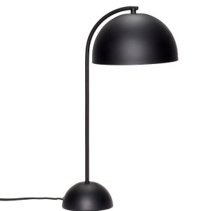 Černá kovová stolní lampa Hübsch Form  - Výška48 cm- Délka napájecího kabelu 200 cm