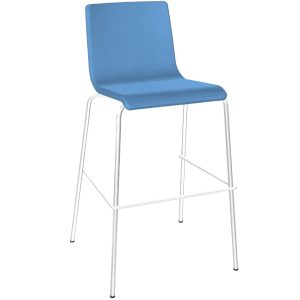 Narbutas Modrá čalouněná barová židle MOON 77 cm  - Výška103 cm- Šířka 47 cm