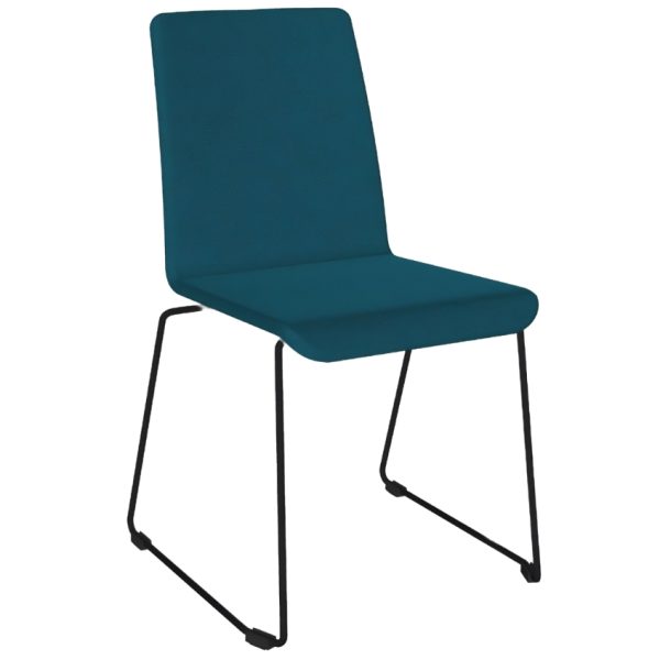 Narbutas Tmavě modrá čalouněná konferenční židle MOON  - Výška88