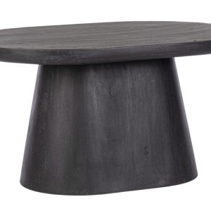 Černý dřevěný konferenční stolek Bizzotto Fuji 80x56 cm  - Výška40 cm- Šířka 80 cm