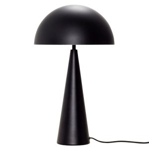 Černá kovová stolní lampa Hübsch Mush 50 cm  - Výška50 cm- Stínidlo Lakovaný kov