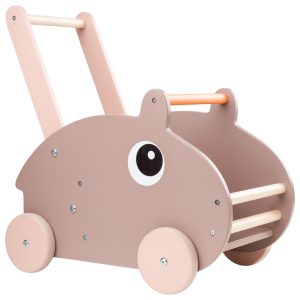 Růžový dětský vozík Done by Deer Ozzo  - Výška46 cm- Šířka 43