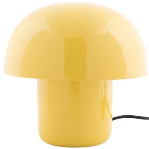 Time for home Žlutá kovová stolní lampa Champignon mini  - Výška20 cm- Průměr 20 cm