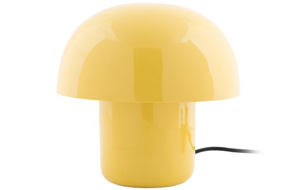 Time for home Žlutá kovová stolní lampa Champignon mini  - Výška20 cm- Průměr 20 cm