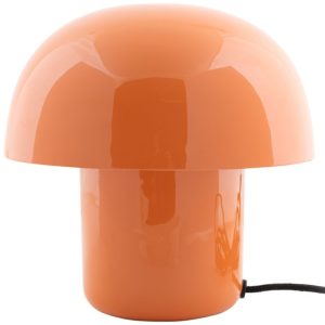 Time for home Oranžová kovová stolní lampa Champignon mini  - Výška20 cm- Průměr 20 cm