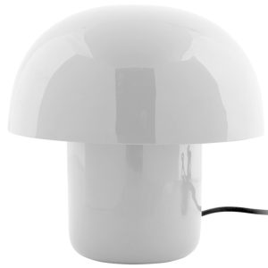 Time for home Bílá kovová stolní lampa Champignon mini  - Výška20 cm- Průměr 20 cm