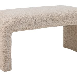 Béžová čalouněná lavice Bloomingville Bobbie 100 cm  - Výška45 cm- Šířka 100 cm