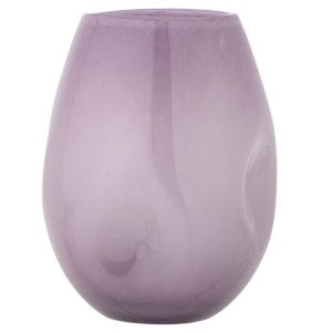 Fialová skleněná váza Bloomingville Lilac 22 cm  - Výška22 cm- Průměr 17 cm