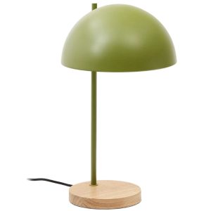 Zelená kovová stolní lampa Kave Home Catlar  - Výška48