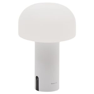 Bílá zahradní LED lampa Kave Home Macar  - Výška22 cm- Průměr 6