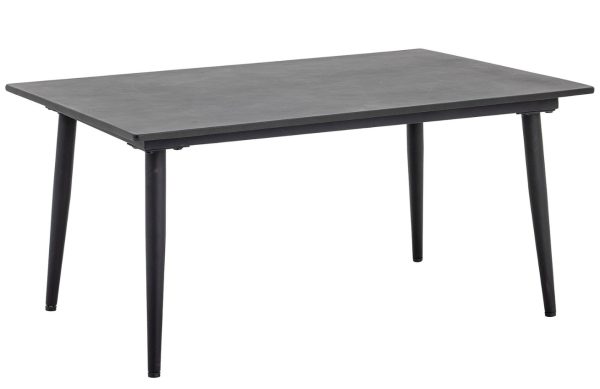 Černý cementový zahradní stolek Bloomingville Pavone 90 x 60 cm  - Výška44 cm- Šířka 90 cm