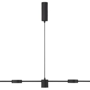 Černé kovové závěsné LED světlo Nova Luce Nordik 127 cm  - Výška120 cm- Šířka 127 cm