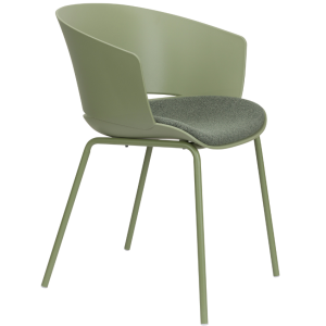 White Label Zelená plastová jídelní židle WLL JESSICA  - Výška80