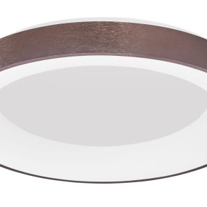 Hnědé stropní LED světlo Nova Luce Rando Thin 60 cm  - Výška9 cm- Průměr 60 cm