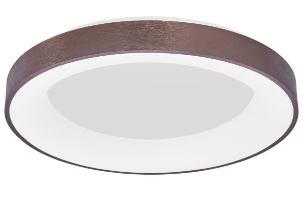 Hnědé stropní LED světlo Nova Luce Rando Thin 60 cm  - Výška9 cm- Průměr 60 cm