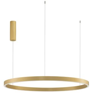 Zlaté kovové závěsné LED světlo Nova Luce Elowen 98 cm  - Výška200 cm- Průměr 98 cm