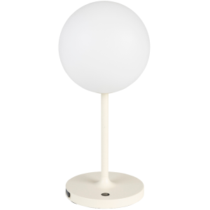 White Label Béžová kovová stolní lampa WLL HUB  - Výška33 cm- Výška podstavy 3 cm