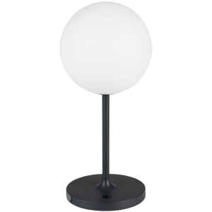 White Label Tmavě modrá kovová stolní lampa WLL HUB  - Výška33 cm- Výška podstavy 3 cm