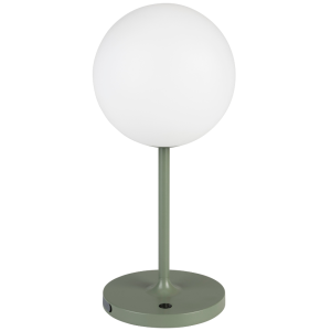 White Label Zelená kovová stolní lampa WLL HUB  - Výška33 cm- Výška podstavy 3 cm