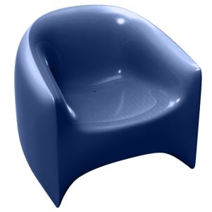 VONDOM Modré plastové zahradní lounge křeslo BLOW  - Výška76 cm- Šířka 90 cm