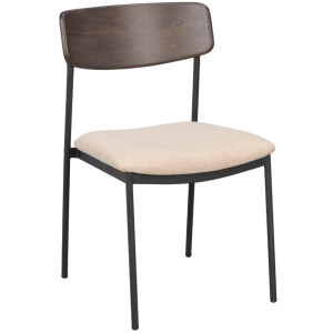 Hnědá dubová jídelní židle ROWICO MAYMONT  - Výška83 cm- Šířka 50 cm