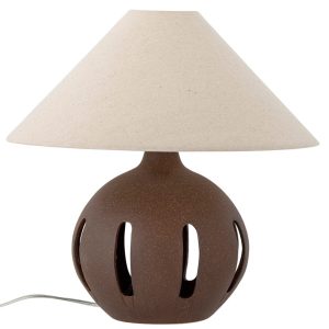 Hnědá kameninová stolní lampa Bloomingville Liana  - Výška40