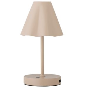 Béžová kovová nabíjecí stolní LED lampa Bloomingville Lianna  - Výška28 cm- Šířka 15 cm