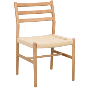 Dubová jídelní židle ROWICO HARLAN s výpletem  - Výška86 cm- Šířka 49 cm