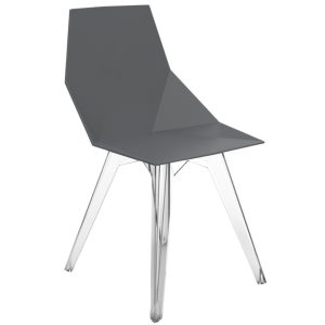 VONDOM Černá plastová zahradní židle FAZ  - Výška81 cm- Šířka 47 cm