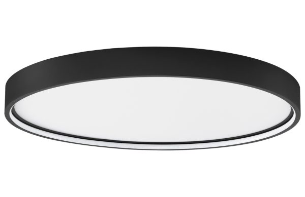 Černé stropní LED světlo Nova Luce Olaf 60 cm  - Výška5 cm- Průměr 60 cm