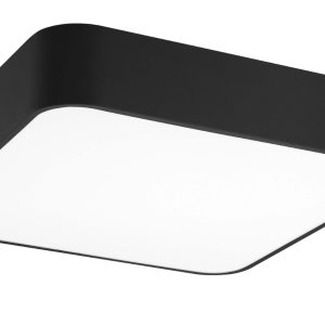 Černé stropní světlo Nova Luce Ragu 36 x 36 cm  - Výška10 cm- Šířka 36 cm